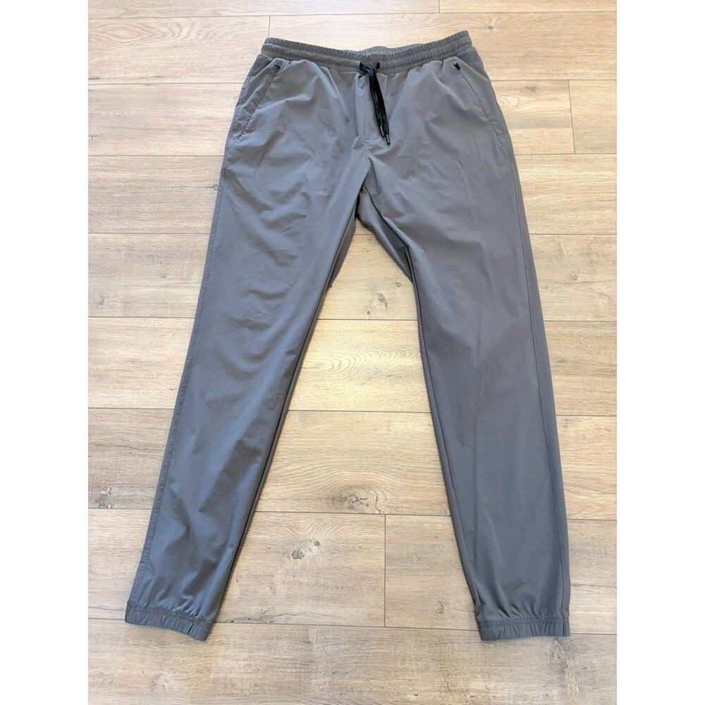UNRL Pants Mens M Gray Tapered Performance Joggers Athletic Zip Pocket